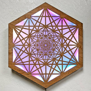 Metatrons Tesseract LED Wall Art - Trancentral Shop