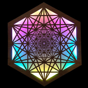 Metatrons Tesseract LED Wall Art - Trancentral Shop