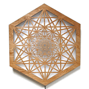 Metatrons Tesseract LED Wall Art - Trancentral Shop