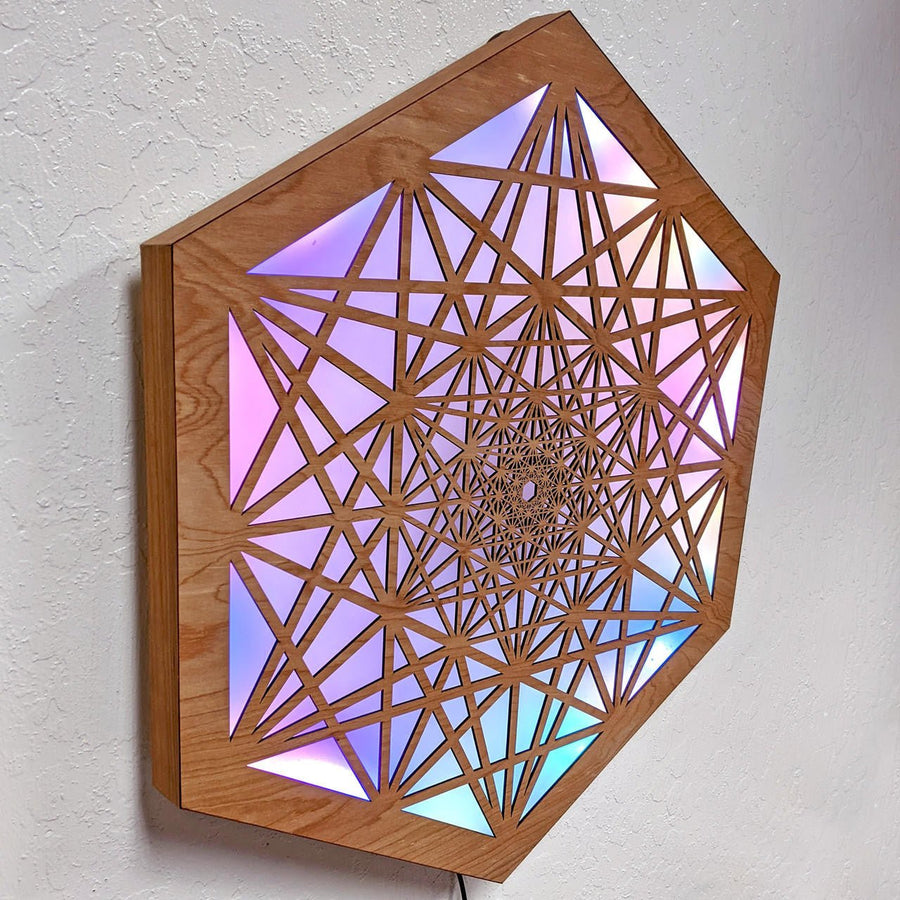 Metatrons Tesseract LED Wall Art - Trancentral Shop