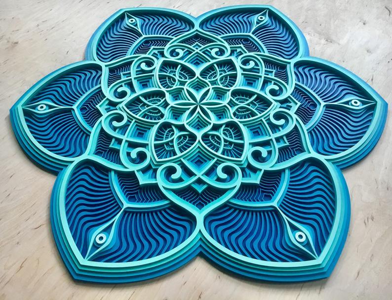 Ocean Waves Wooden Mandala Wall Art – Trancentral Shop