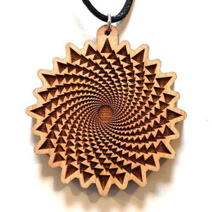 Organic Spiral Vortex Hardwood Pendant - Trancentral Shop