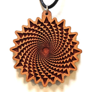 Organic Spiral Vortex Hardwood Pendant - Trancentral Shop