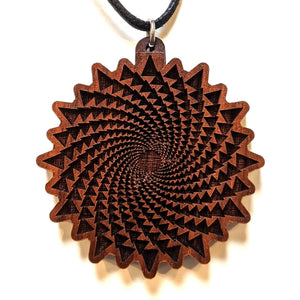 Organic Spiral Vortex Hardwood Pendant - Trancentral Shop