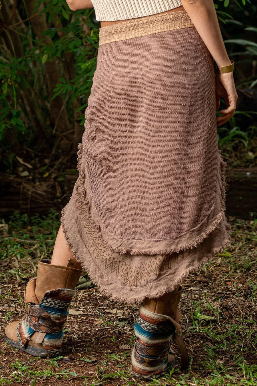 PALO SANTO SKIRT MAUVE - Trancentral Shop