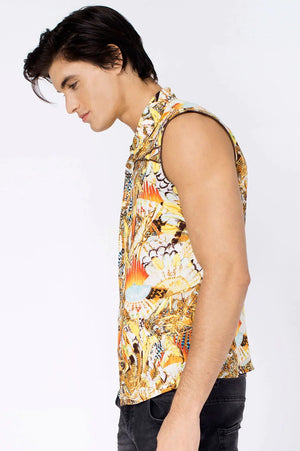 PARADISE YELLOW SLEEVELESS - Trancentral Shop