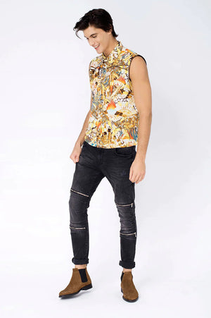 PARADISE YELLOW SLEEVELESS - Trancentral Shop