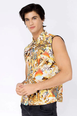 PARADISE YELLOW SLEEVELESS - Trancentral Shop