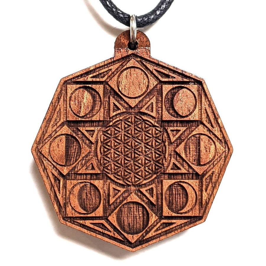 Phases of Consciousness Hardwood Pendant - Trancentral Shop