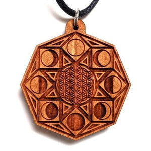 Phases of Consciousness Hardwood Pendant - Trancentral Shop