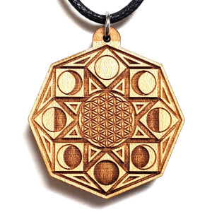 Phases of Consciousness Hardwood Pendant - Trancentral Shop