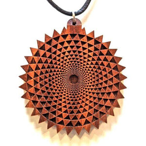 Phi Triangle Grid Hardwood Pendant - Trancentral Shop