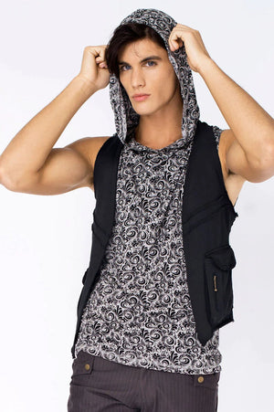 PSY HOODED SINGLET - Trancentral Shop