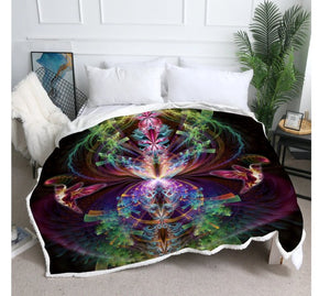 Psychedelic Fleece Blanket | Trippy Sherpa Blanket | I See You - Trancentral Shop