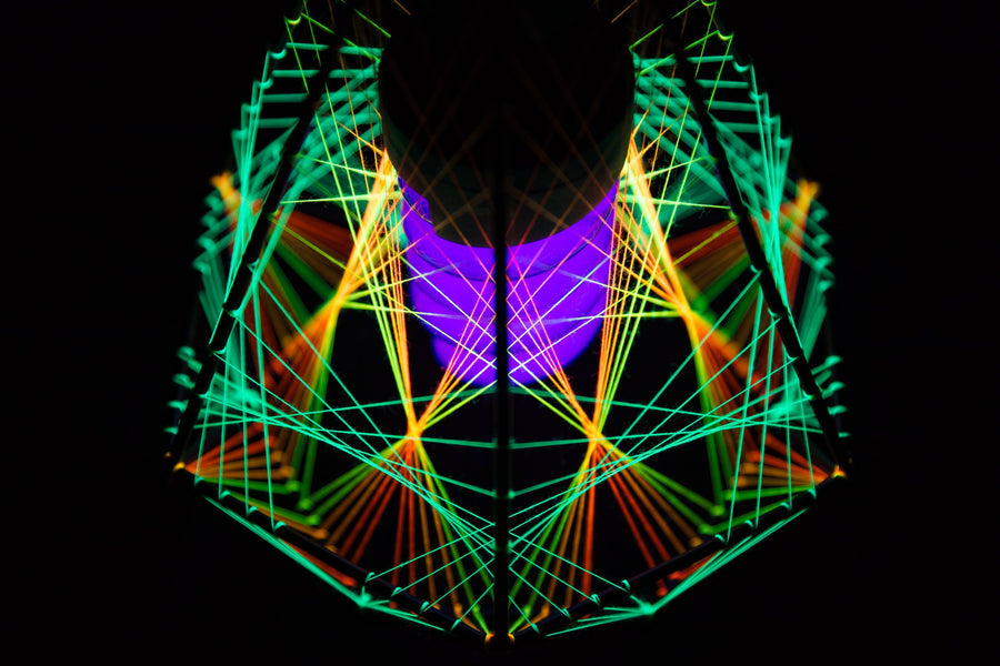 Psychedelic String art 3D lamp - Trancentral Shop