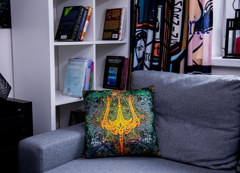 Psychedelic UV Pillow with fill - Trancentral Shop