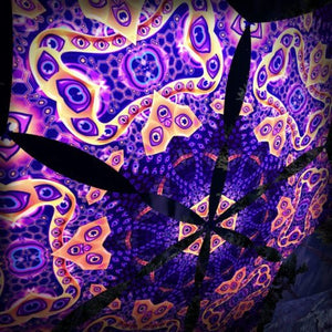 Psychedelic UV-Reactive Element – Ceiling Decoration Abracadabra UV-Diamond - Trancentral Shop