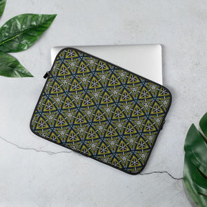 Psychedelic yellow Laptop Sleeve - Trancentral Shop