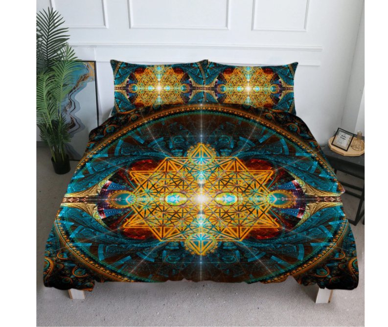 SACRED GEOMETRY DUVET / COMFORTER SET | BEDDING SET | EQUILIBRIUM - Trancentral Shop