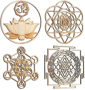 Sacred Geometry Set of 4 - Trancentral Shop