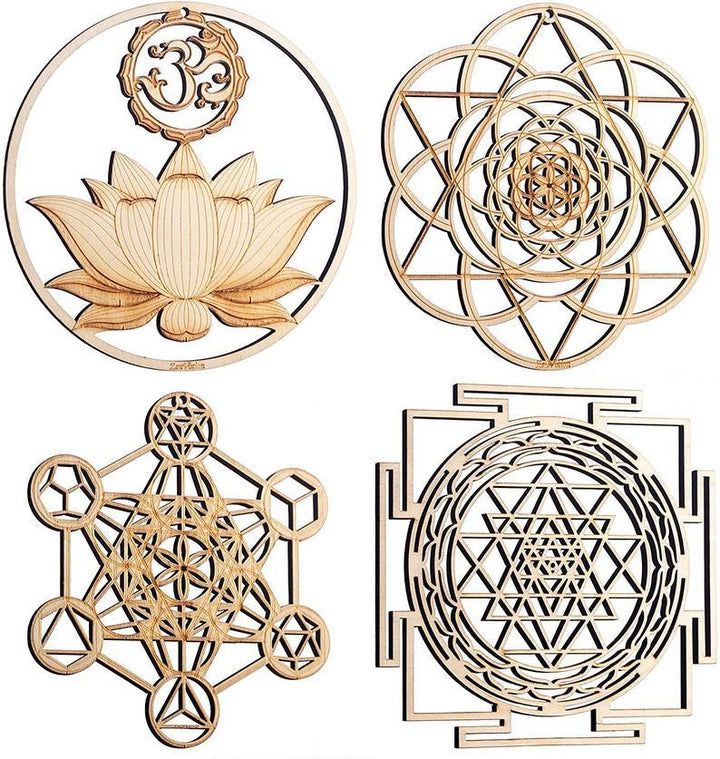 Sacred Geometry Set of 4 - Trancentral Shop