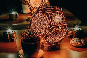 Sacred Love Wooden LED Lamp - Trancentral Shop