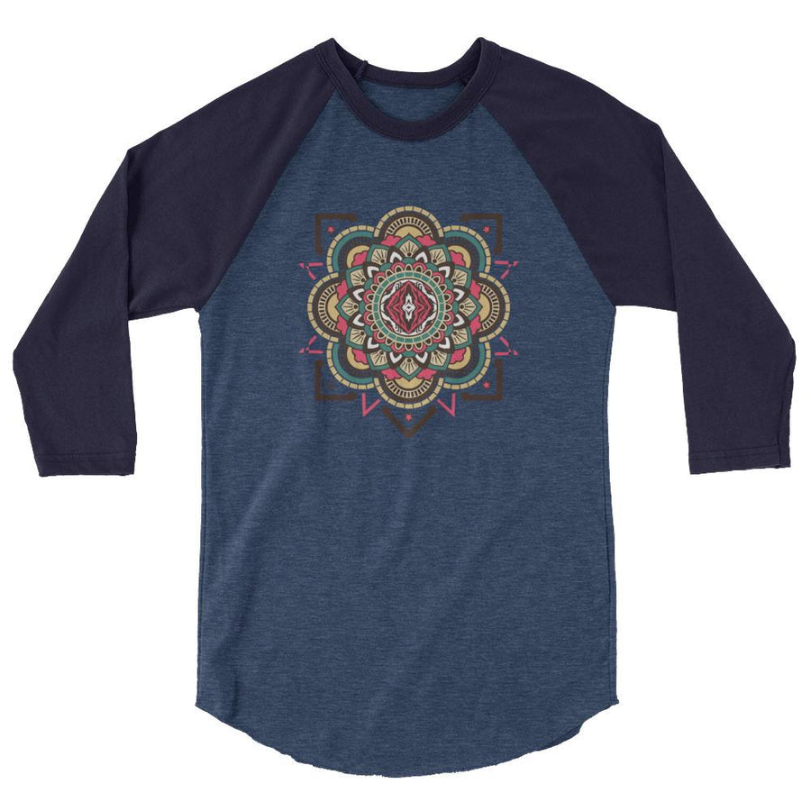 Sangoma Mandala 3/4 sleeve raglan shirt - Trancentral Shop