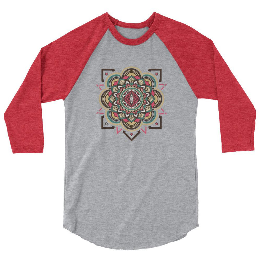 Sangoma Mandala 3/4 sleeve raglan shirt - Trancentral Shop