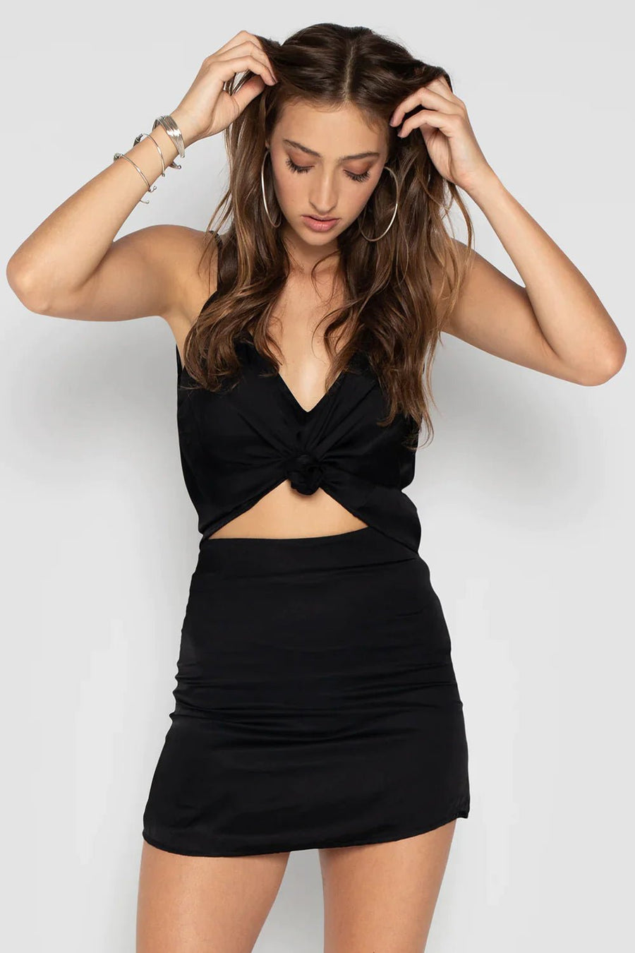 SATIN SKIRT BLACK - Trancentral Shop