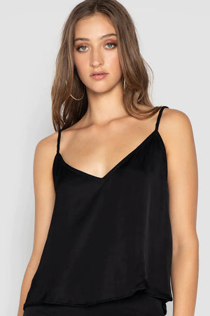 SATIN TOP BLACK - Trancentral Shop