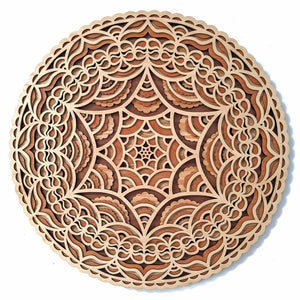 Scalloped Lace Mandala Four Layer Wall Art - Trancentral Shop