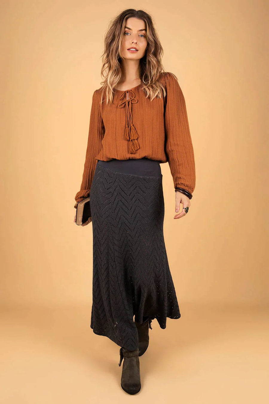 SEYA LINEN TOP RUSTY - Trancentral Shop