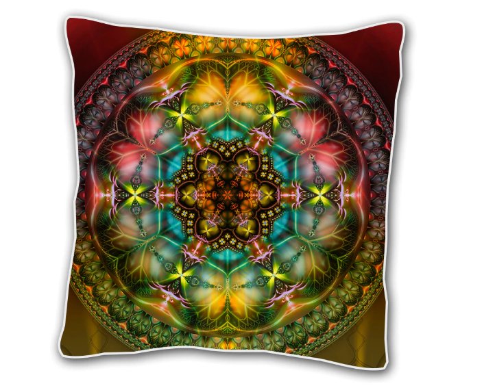 Shamanic 18 x 18 Inch Cushion Cover | Throw Pillow Cover | Chakruna - Trancentral Shop