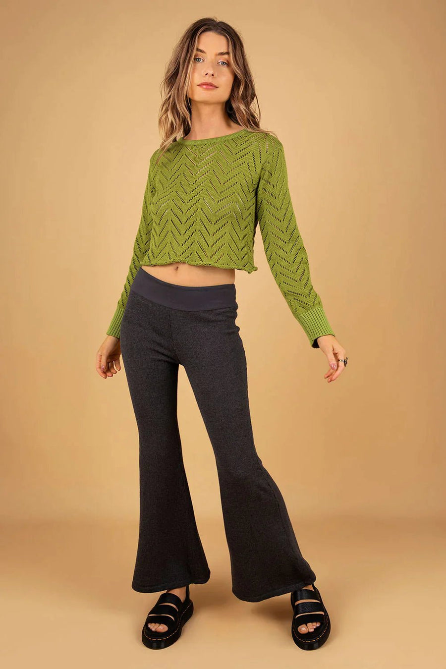 SHELLEY CROP TOP GREEN - Trancentral Shop