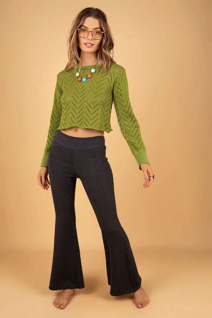 SHELLEY CROP TOP GREEN - Trancentral Shop