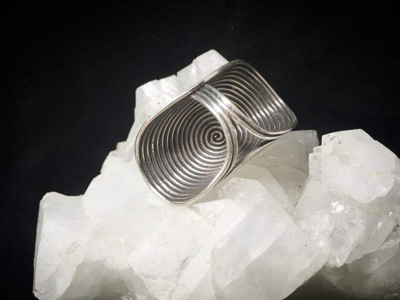 Spiral Round silver Ring - Trancentral Shop
