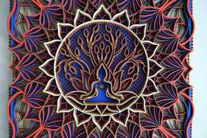 Spiritual Yoga Mandala Layered Wall Art - Trancentral Shop