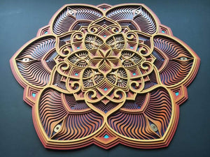 Sunflower Wall Art Sacred Geometry Mandala - Trancentral Shop