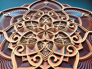 Sunflower Wall Art Sacred Geometry Mandala - Trancentral Shop