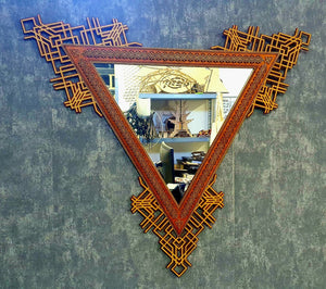 Tri-Angel Mirror sacred geometry wall art - Trancentral Shop