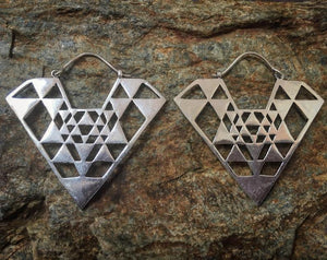 Tribal Triangle Festival Earrings - Trancentral Shop