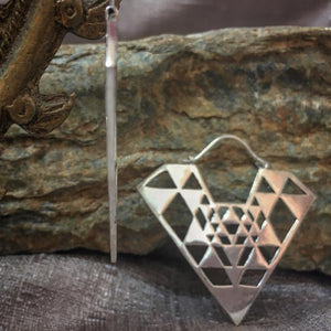 Tribal Triangle Festival Earrings - Trancentral Shop