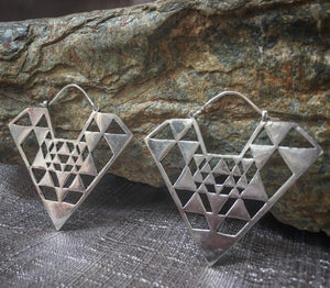 Tribal Triangle Festival Earrings - Trancentral Shop