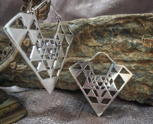 Tribal Triangle Festival Earrings - Trancentral Shop