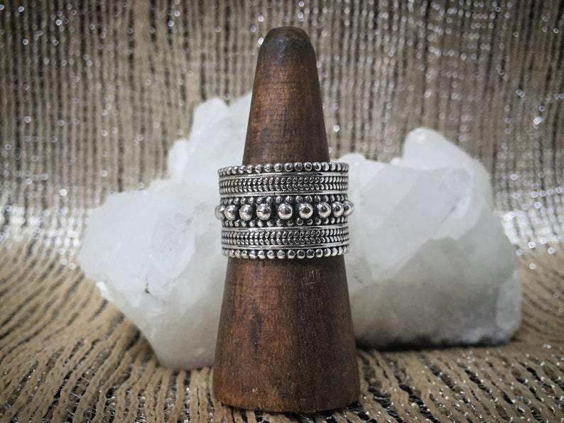 Tribal Crown Silver Ring - Trancentral Shop