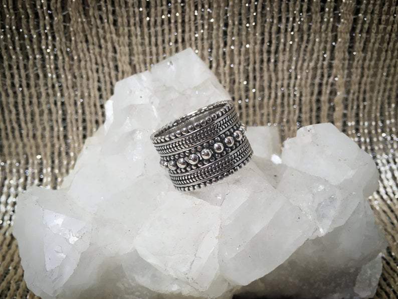 Tribal Crown Silver Ring - Trancentral Shop