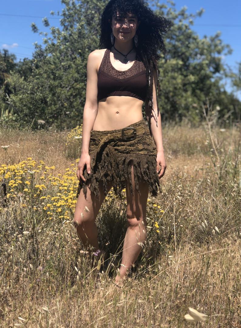 Tribal mini Boho Skirt - Trancentral Shop