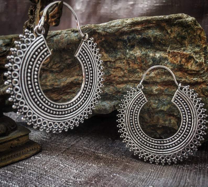 Tribal Round Earrings - Trancentral Shop