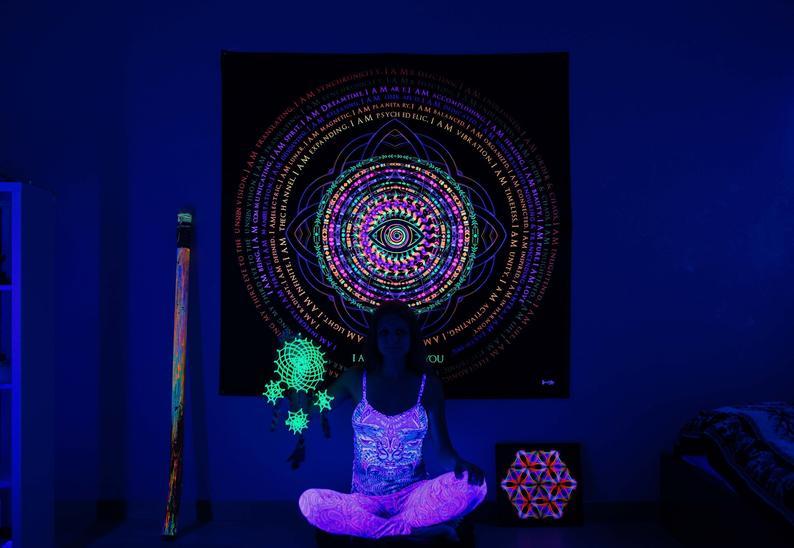Trippy UV Mandala DMT Backdrop - Trancentral Shop