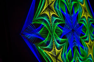 UV active Psychedelic String art Mandala Blacklight Wall decor - Trancentral Shop